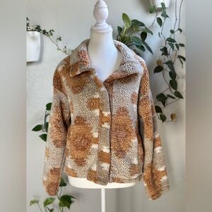 Altar'd State Tan and Cream Teddy Jacket